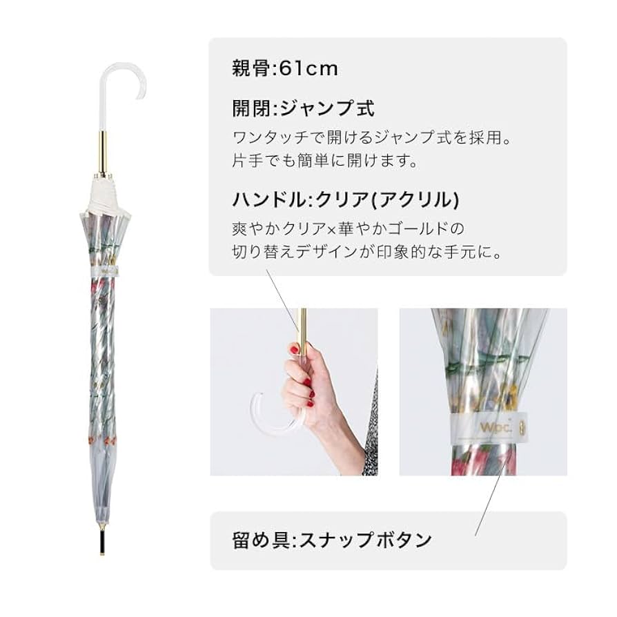 BPN 傘刺繍入り編み上げワンピース 雨傘10％OFFクーポン】刺繍風アンブレラ Wpc. 雨傘 ビニール傘